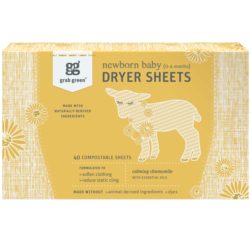 Grab Green Newborn Baby Dryer Sheets Chamomile 0 4 Months Grab Green Newborn Baby Dryer Sheets Chamomile 0 4 Months