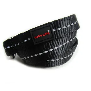 Reflective Supersoft Webbing Dog Lead - Black