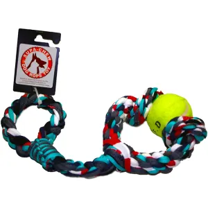 Supa-Chew Sling Rope Dog Toy with 2 Knots and 1 Ball