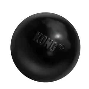 Black rubber Kong extreme ball for dogs