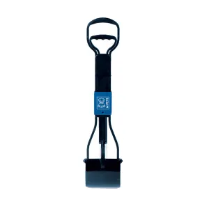 Black metal framed foldable dog poop scoop