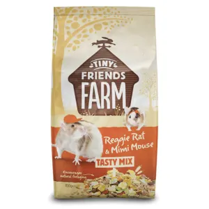 Beige &amp; orange bag of Reggie Rat Food
