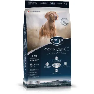 Navy bag of Amigo Confidence adult dog food