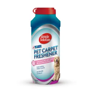 Plastic bottle of Simple solution carpet freshener