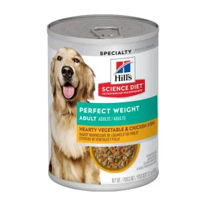 Can of Hill's Hill's Perfect Weight Wet Veg &amp; Chicken