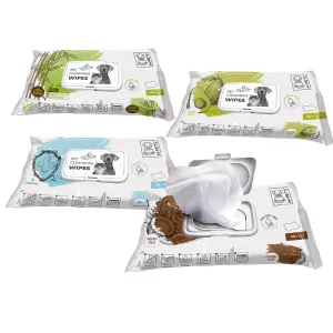 4 packs of deodorising pet wipes