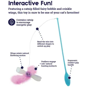 Fairy Flutter Teaser Cat Wand Toy interactive fun picture with information