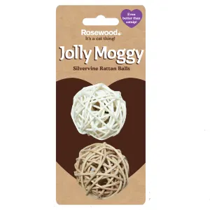 Silvervine Rattan Balls Cat Toys - 2 Pack