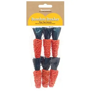 Mini Sisal Carrots Small Pet Toys - 6 Pack