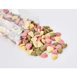 little Hearts Small Pet Treats green red and yellow mix