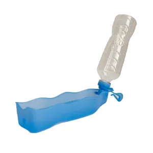 Rosewood Drinking Bottle  blue and clear in open opsition