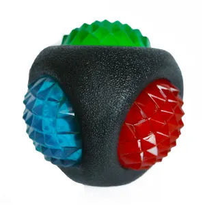 Rosewood Catch & Flash Ball Dog Toy blue red and green colors