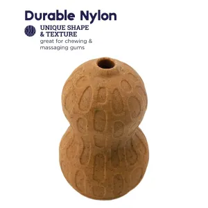 Dog Treat Peanut Stuffer Dog Chew Toy made of durable nylon brown
