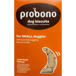 Probono Roast Beef Dog Biscuits orange packaging