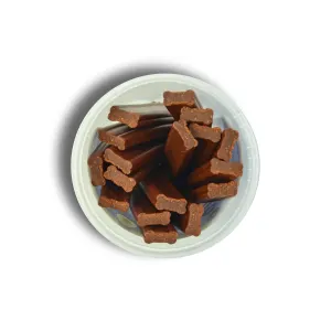 Biltong Bars Dog Treats inside view with brown biltong bars