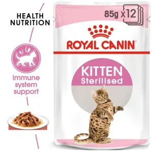 Royal Canin Kitten Sterilised Wet Cat Food - Jelly infographic picture