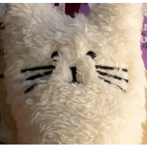 Rosewood Little Nippers Kitty Crunch close up of white face with black details