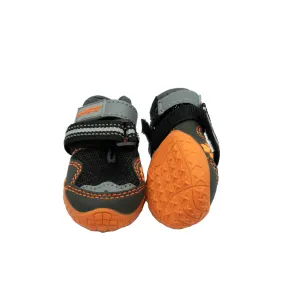 Hiking Dog Shoes orange, black and grey with rubber soles