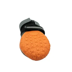 Hiking Dog Shoes bottom of shoe showcasing rubber orange sole