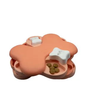 Nina Ottosson Puppy Tornado Puzzle Toy open with kibble inside