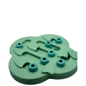 Nina Ottosson Puppy Hide 'n Slide Puzzle Toy close up green plastic