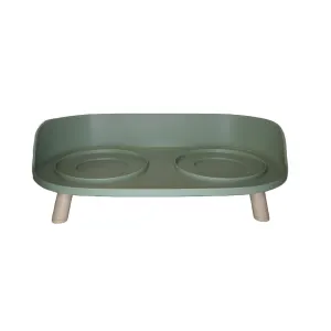 Altitude Double Raised Pet Bowl stand without the ceramic bowls