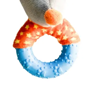 Rosewood Little Nippers Mischief Mouse close up of blue rubber ring