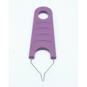 Tick Remover For Pets front view with purple handle and metal tip