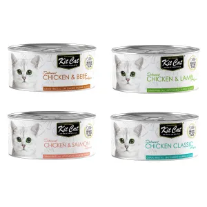 Kit Cat Wet Cat Food Chicken beef, lamb, salmon and classic flavours