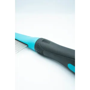 Up & Down Comb For Dogs close up of black handle