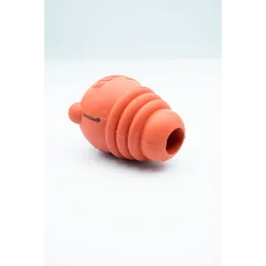Sumo Mini Play Dog Toy  view from side, with red durbale rubber
