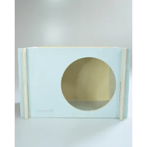 Wooden House for Pet Rodents front view with circle entrance