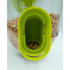 Singing Friend Multi-Feeder For Birds close up of opening where birds get seed