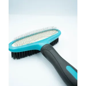 Double Sided Slicker Brush For Dogs pin teeth side of brush