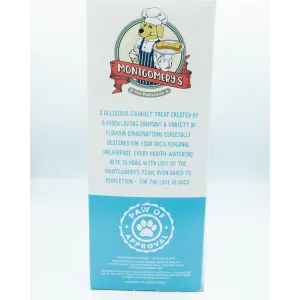 Montgomery’s Peanut Butter Dog Biscuits side of box with story