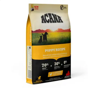 Yellow bag of Acana Puppy &amp; junior food