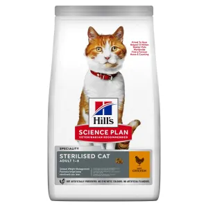Hill’s Sterilized Dry Cat Food in packaging for sterilized cats