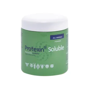 Protexin Soluble Probiotic Powder for Pets 250g tub with green and white colors