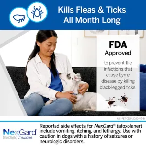 NexGard Chewable Tick & Flea Tablet for Dogs FDA approved treatment