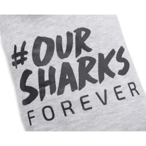 Dog Days Official Sharks Rugby Dog Hoodie close up of wording
