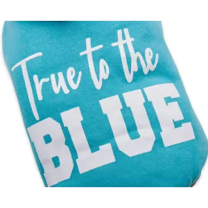 Dog Days Official Bulls Rugby Dog Hoodie true to the blue close up
