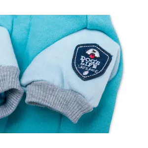 Dog Days Official Bulls Rugby Dog Hoodie true to the blue sleep close up