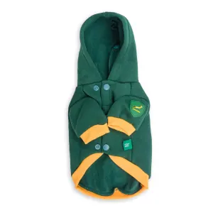 Dog Days Official Boks Rugby Dog Hoodie back of hoodie green and gold
