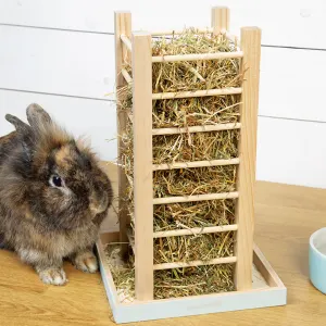 Denga Hay Container For Small Pets lifestyle with Hay and brown bunny