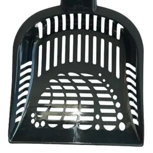 Large Cat Litter Scoop close up of black plastic scoop