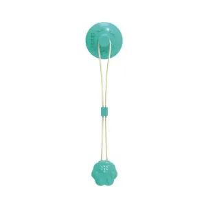 Suction Cup Cat Toy blue colour with suction cup and treat dispenser