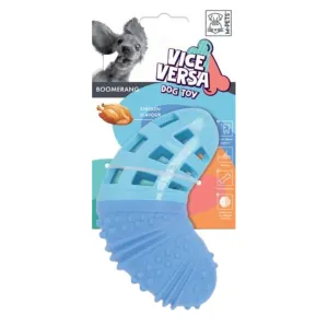 Vice Versa Chicken-Scented Boomerang Dog Toy blue