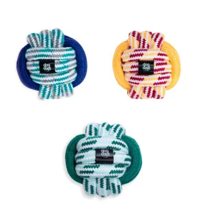 Candy Rope Dog Ball Toy blue, green, yellow, pink and maize
