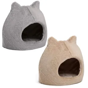 Meow Hut Covered Cat Bed