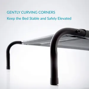 Hound Sleeper Patio Raised Dog Bed information about curved legs for safety